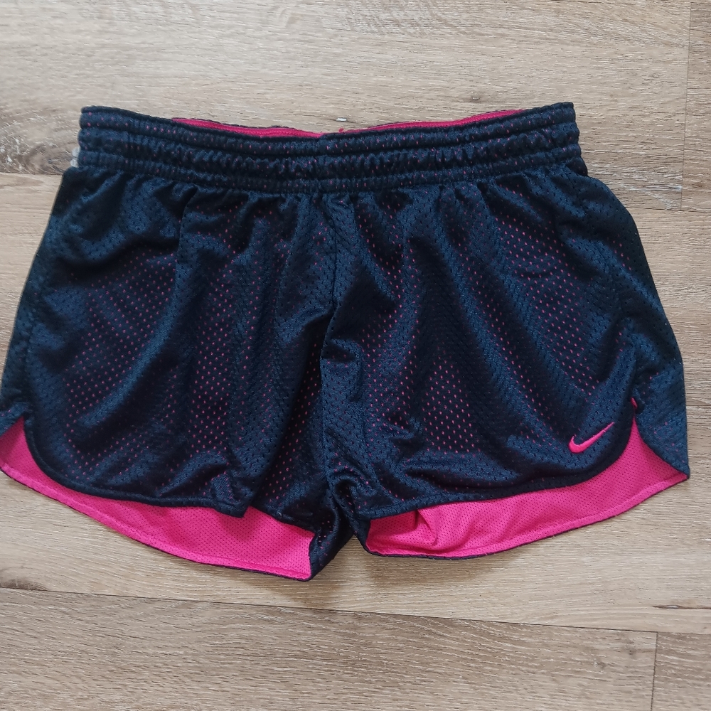 Nike Retro Black and Pink Athletic Shorts Size Medium